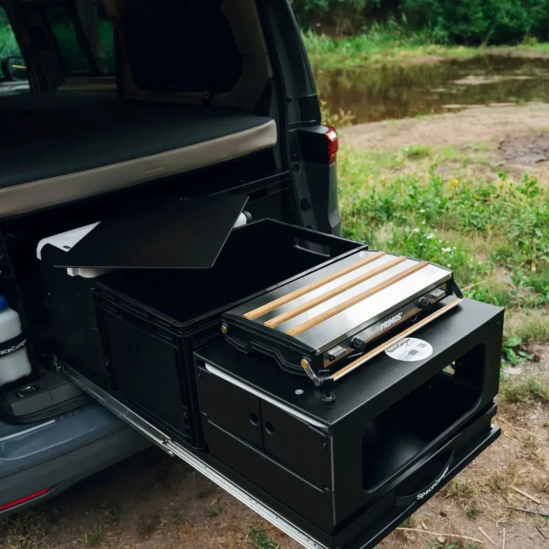 SpaceSlide Heckauszug/Lastenauszug für VW T7 von SpaceCamper Modular