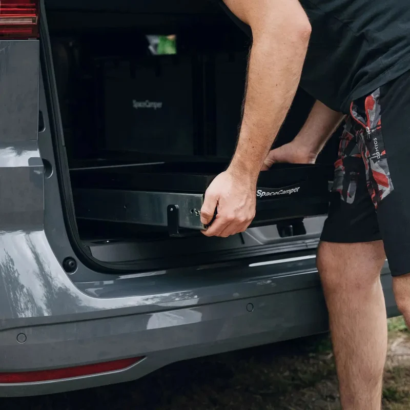 SpaceSlide Heckauszug/Lastenauszug für VW T7 von SpaceCamper Modular