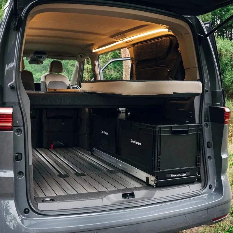 SpaceSlide Heckauszug/Lastenauszug für VW T7 von SpaceCamper Modular