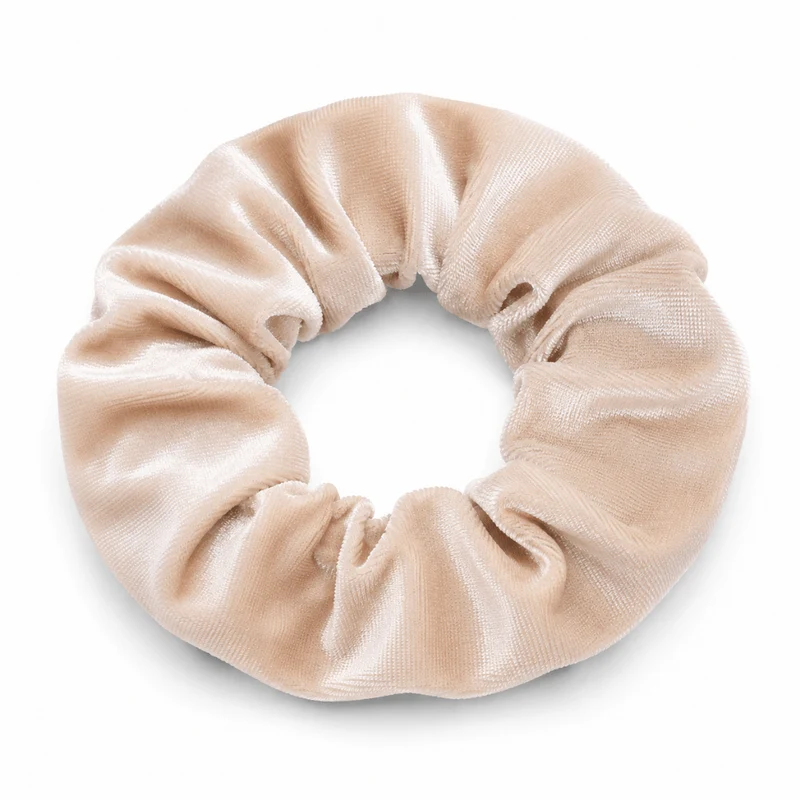 Scrunchie Beige Velvet mit Geheimfach