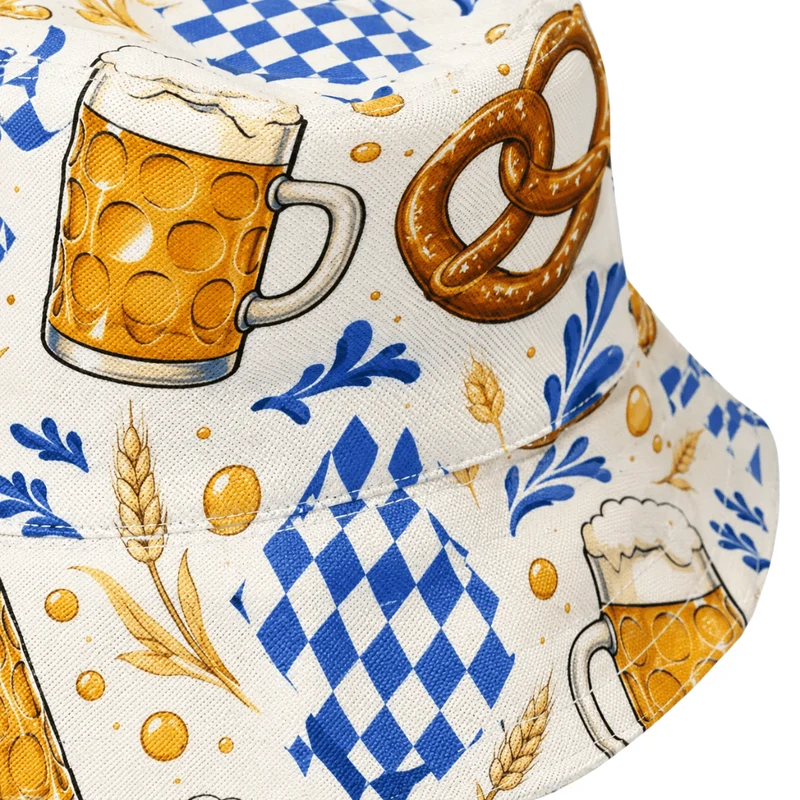 Fischerhut Bier und Brezel