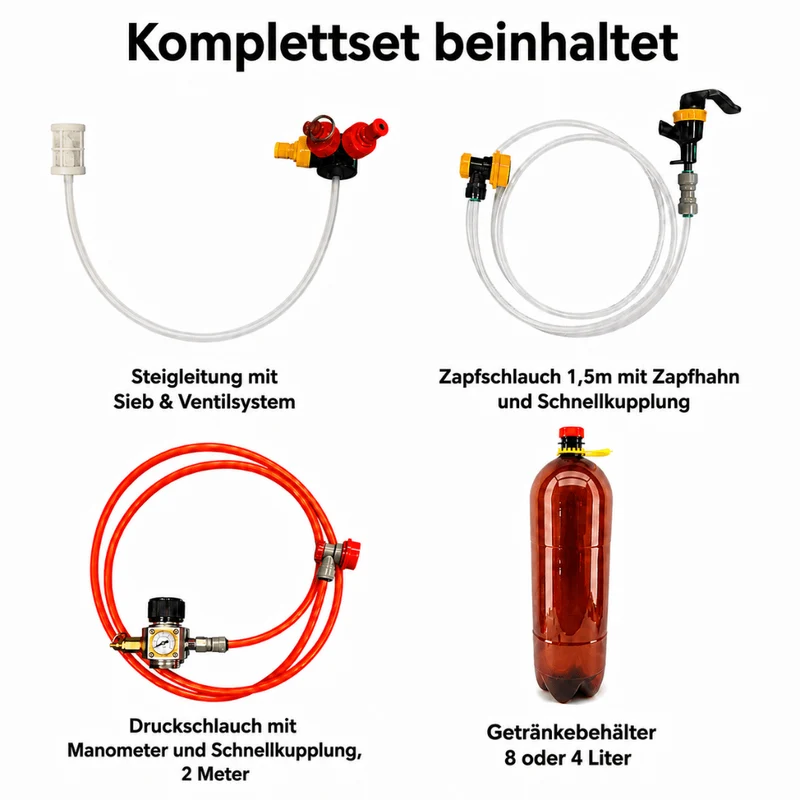 Party Tap 8L Festival Zapfanlage – Getränkefass Komplettset