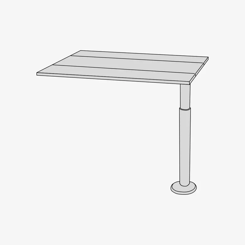 SpaceTable Tisch/Schwenktisch für VW T5 / T6 / T6.1 Multivan & Beach von SpaceCamper Modular