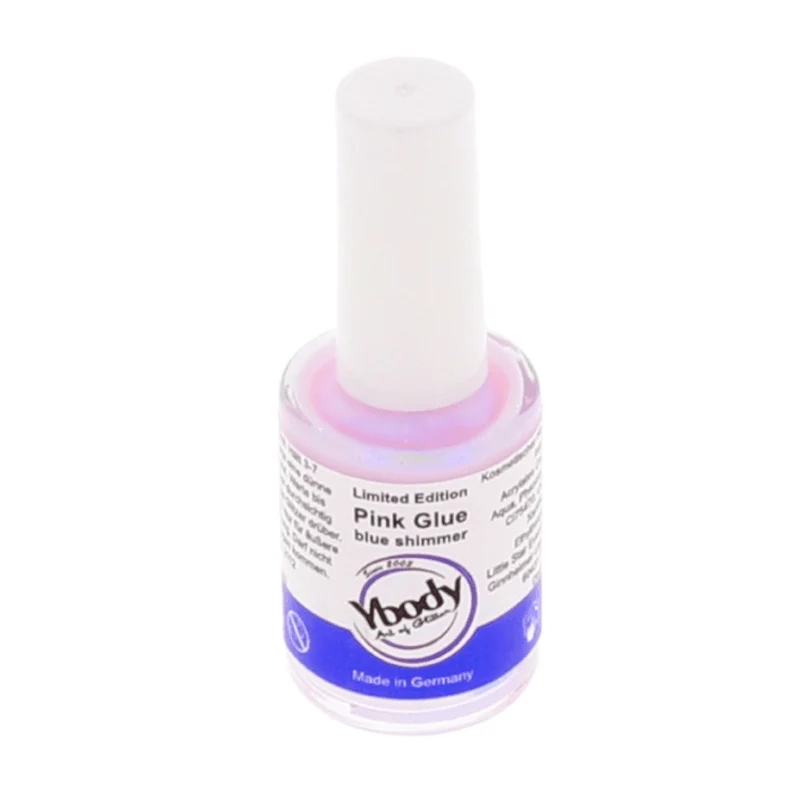 Pink Glue Blue Shimmer Hautkleber für Glitzer & Glitzertattoos
