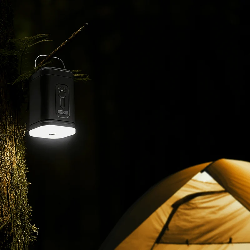 Mini Elektrische Luftpumpe mit LED Licht & Akku Schwarz