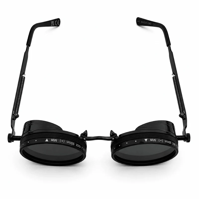 Steampunk ND Sonnenbrille Schwarz – Verstellbare Sonnenbrille UV400