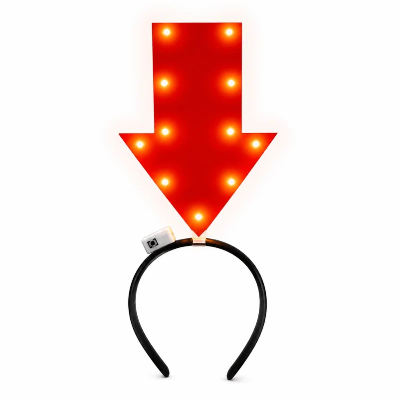 LED Pfeil Haarreif Rot – Leuchtendes Festival Accessoire