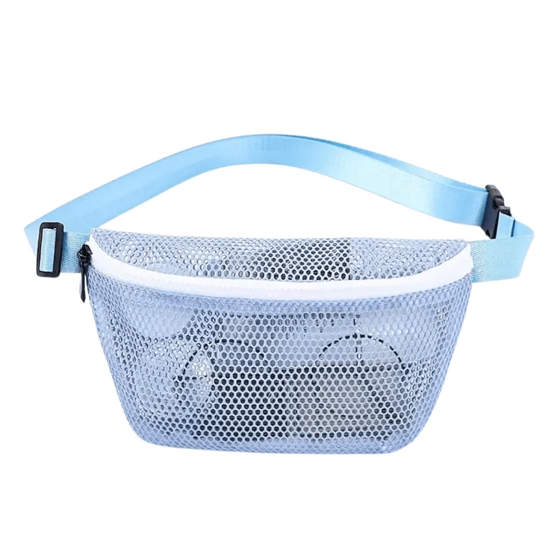 Bauchtasche Netz Transparent Look Hellblau