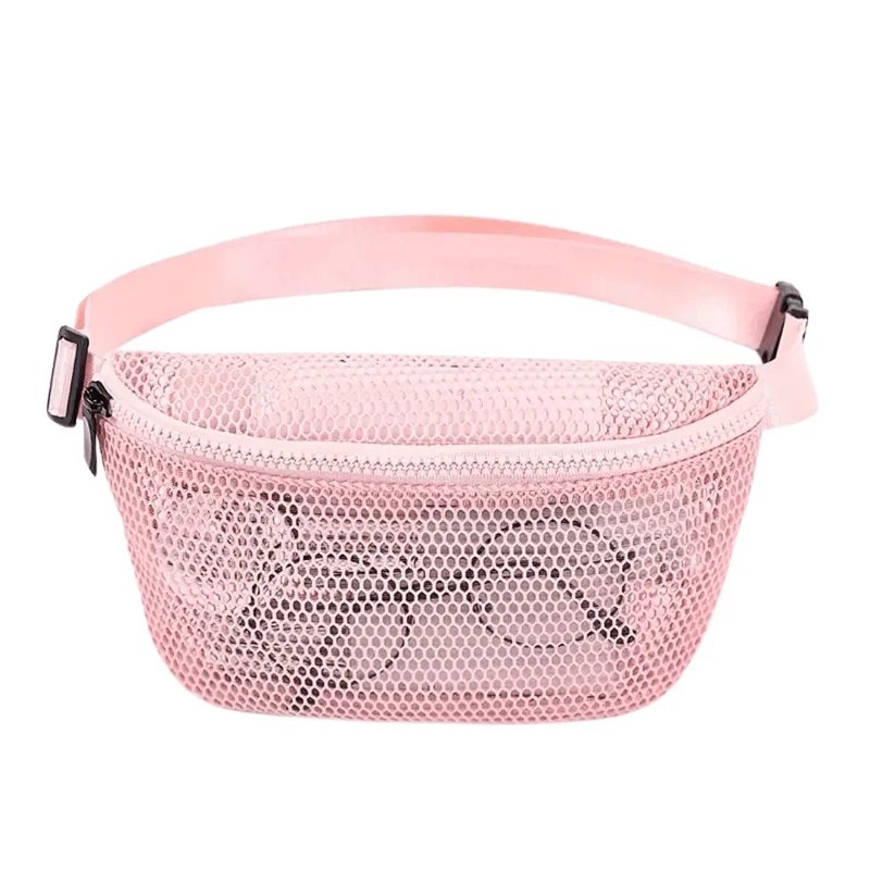 Bauchtasche Netz Transparent Look Rosa