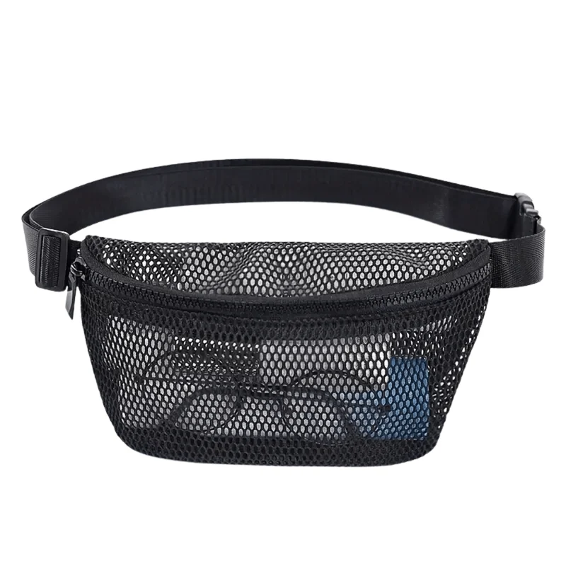 Bauchtasche Netz Transparent Look Schwarz