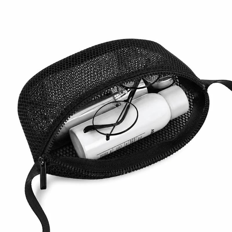 Bauchtasche Netz Transparent Look Schwarz