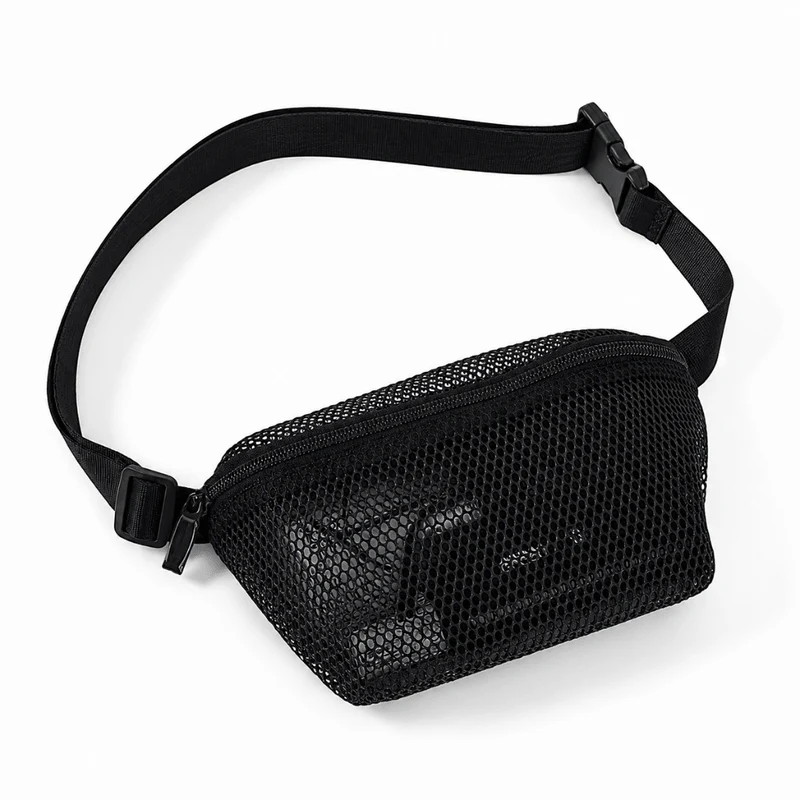 Bauchtasche Netz Transparent Look Schwarz