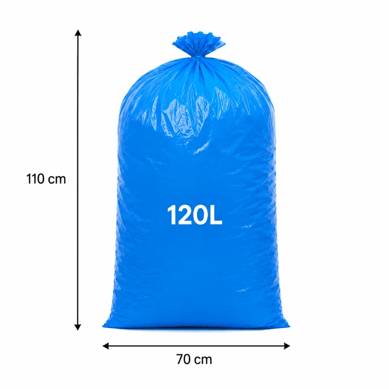 10 Müllsäcke 120 Liter Blau