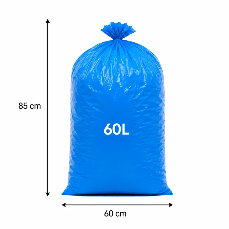 10 Müllsäcke 60 Liter Blau