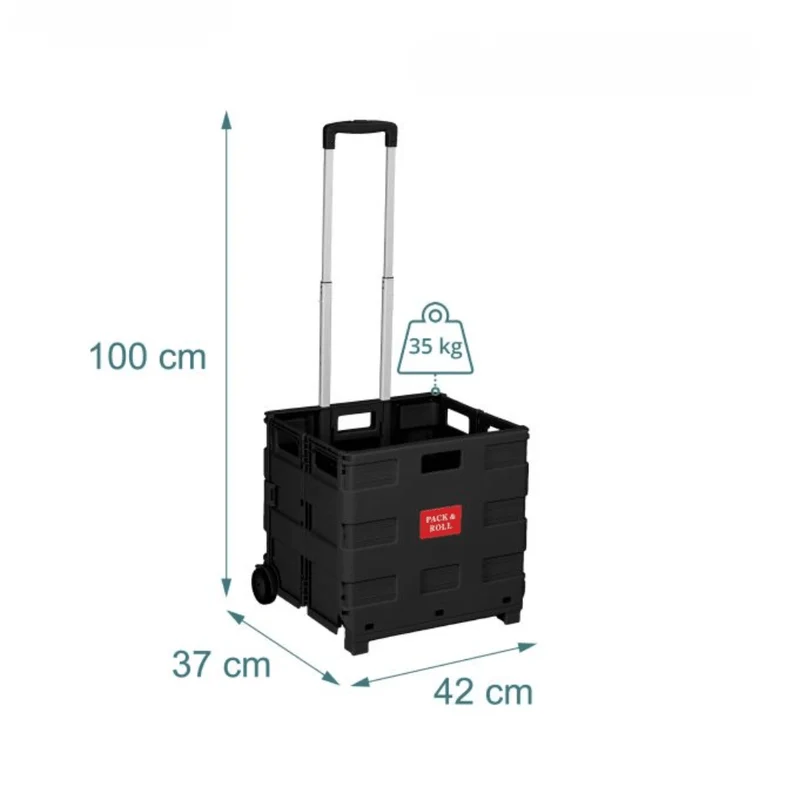 Festival Trolley Klappbar Schwarz