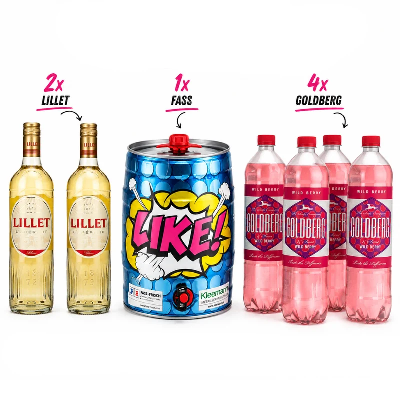 5L Lillet Wild Berry Partyfass Ready to Drink Set
