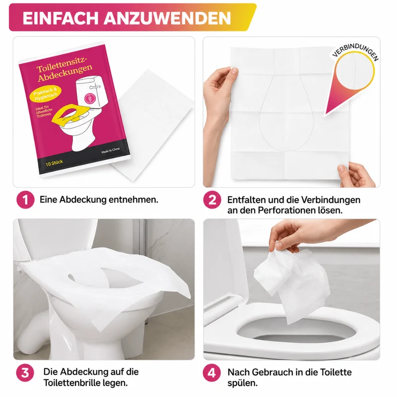 10x Einweg Toilettensitzbezüge