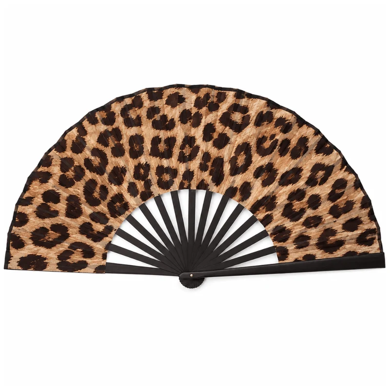Leopardenmuster Festival Fächer 41 cm