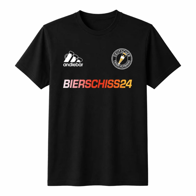 Bierschiss24 Germany Bier T-Shirt Schwarz