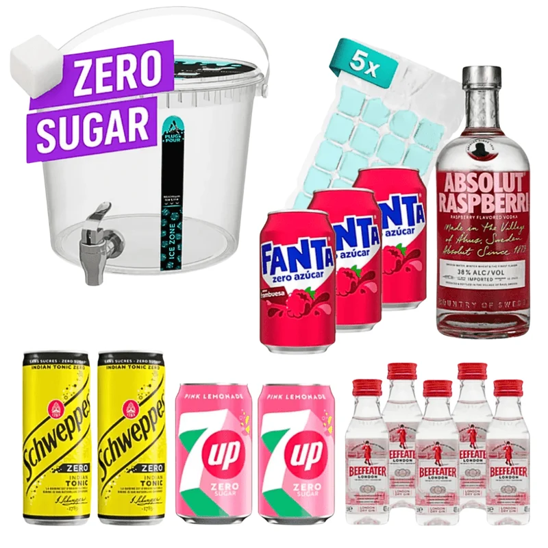 Sip Tank ZERO Sugar Pink Lemonade Cocktail Set Absolut Raspberry