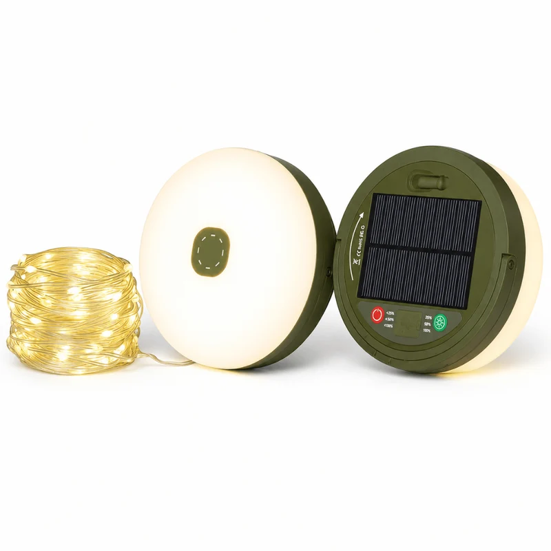 Solar Camping-Lichterkette 10 m Warmweiß