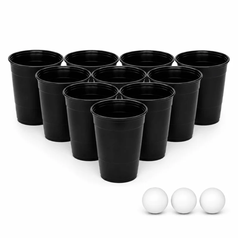 Beer Pong Becher Set 22er – Mehrweg 450 ml mit 3 Bällen
