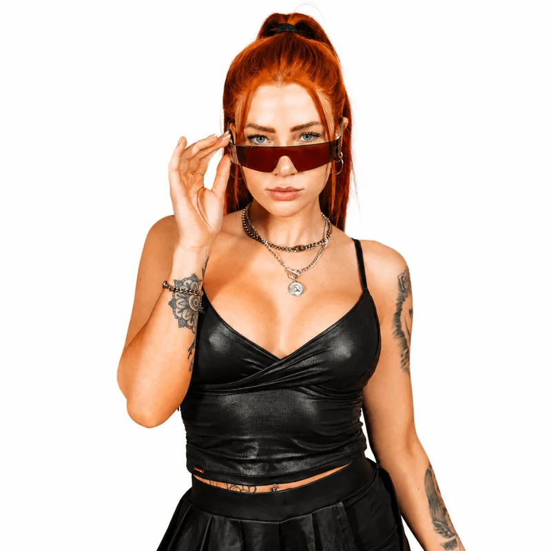 Pocket Bra RAVE Schwarz – Festival Top mit integrierten Fächern