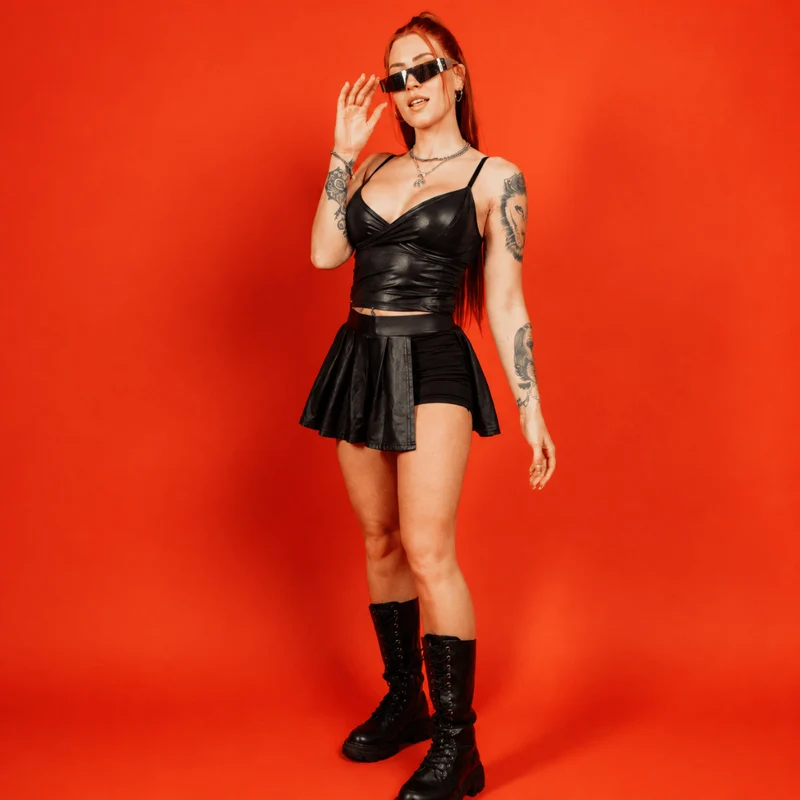 Pocket Bra RAVE Schwarz – Festival Top mit integrierten Fächern