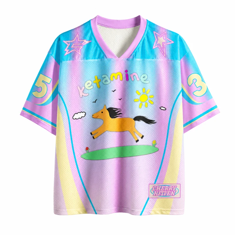 Ketamine Festival Trikot Pastell Pink