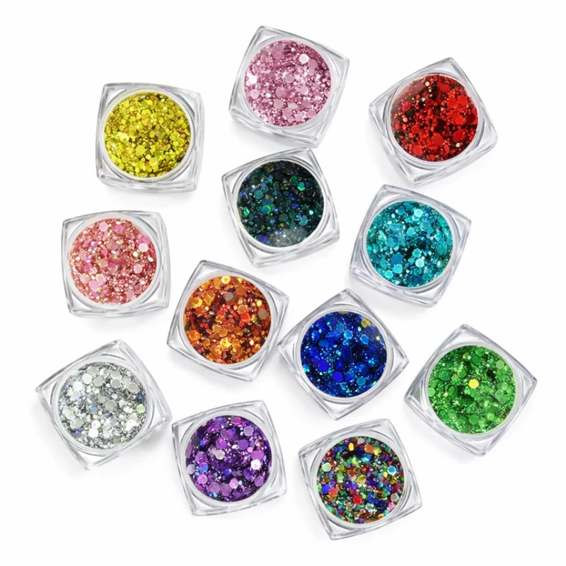 Glitzer Set 12 Farben für Gesicht & Körper