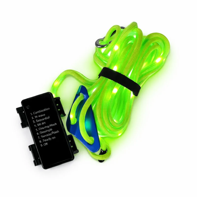 LED Zeltspannleine Grün