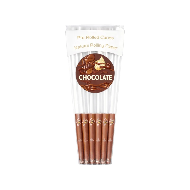 Aromatisierte transparente Pre-Roll Cones Schokolade