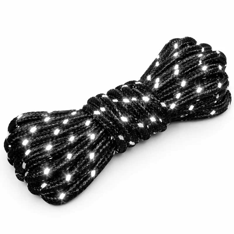 4m Zeltspannleine Schwarz mit Ratsche
