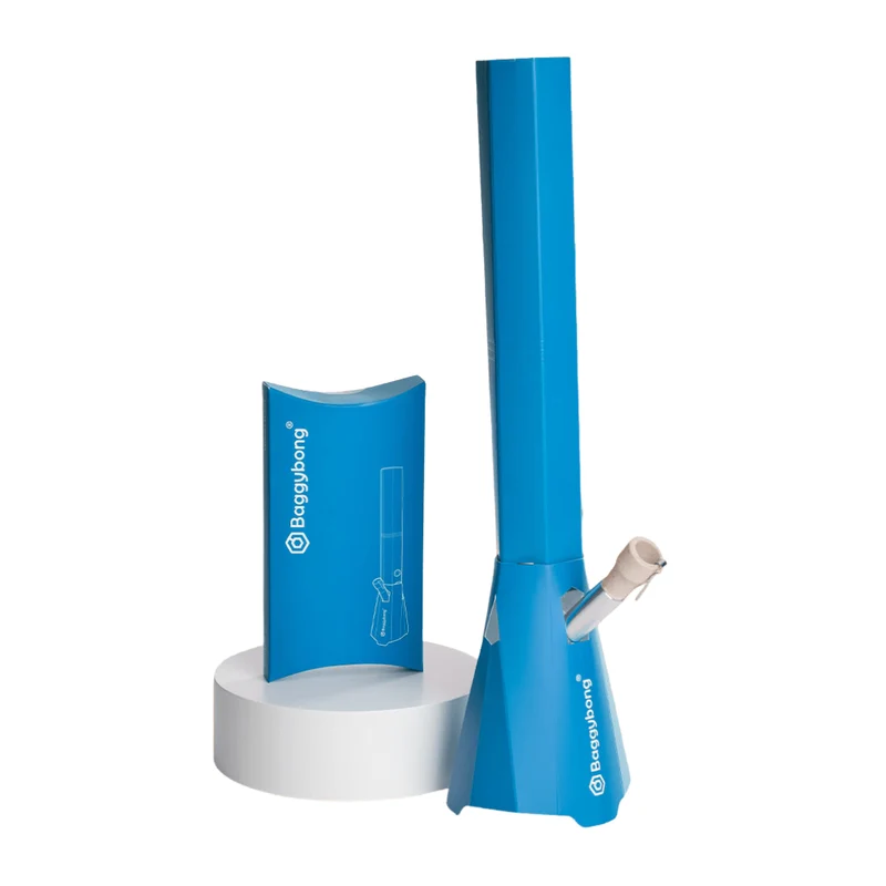 Baggybong Wiederverwendbare Bong 40 cm Papier Blau