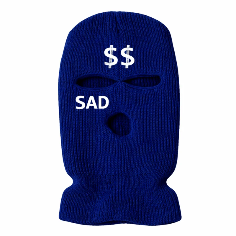 Sturmhaube Dollar Sad Blau