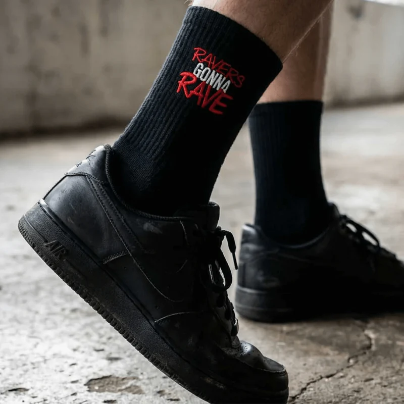 Ravers Gonna Rave Socken – Schwarz