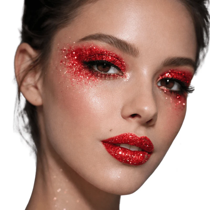 Glitter Make-up Rot