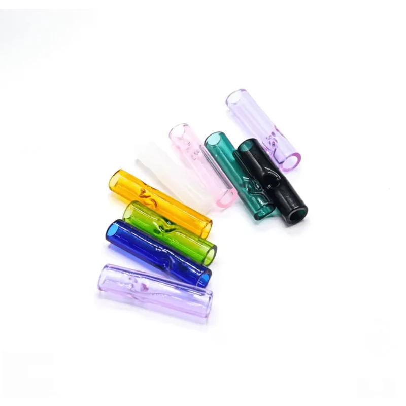 Glas Filter Tip 12 mm rund – Großes Rauchmundstück aus Glas
