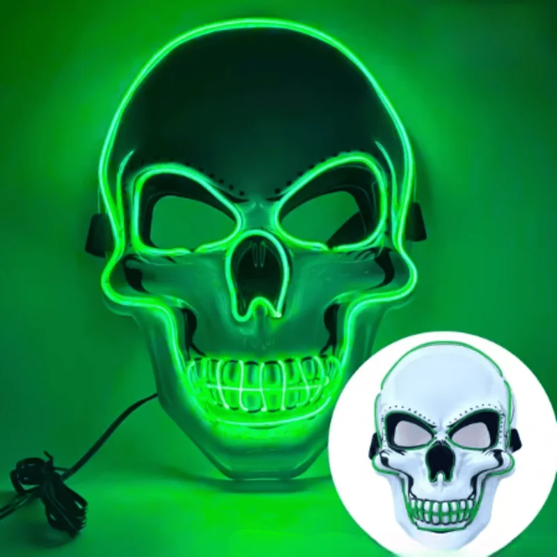 X leuchtende Maske Totenkopf