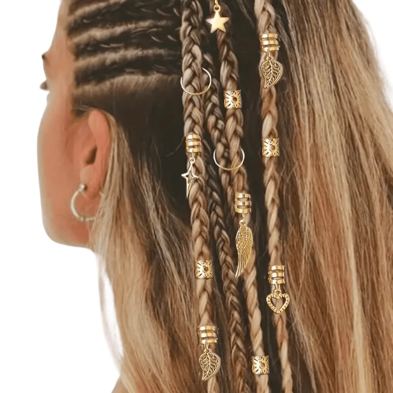 Haar Clips Golden Charms