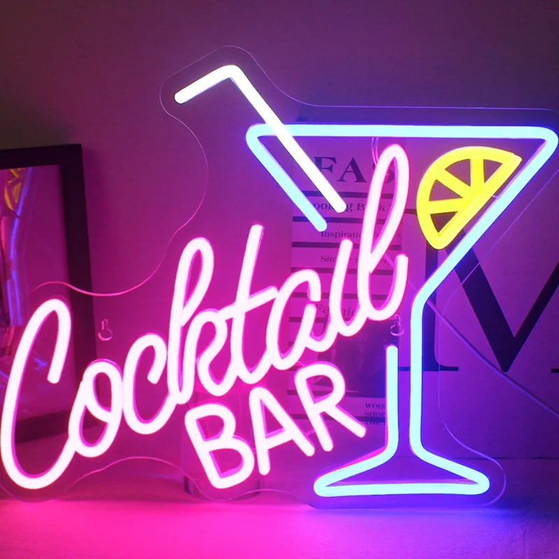 Leuchtschild Cocktail Bar