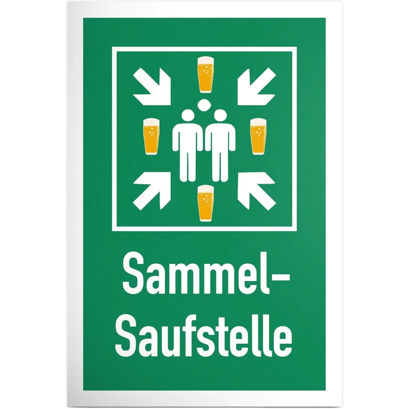 Schild Sammel-Saufstelle