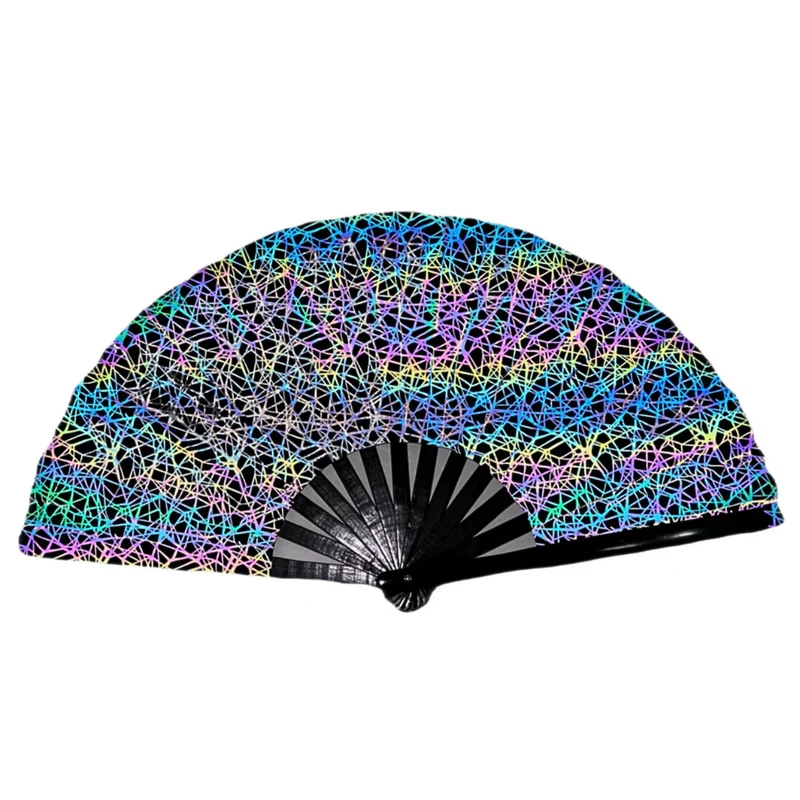 Großer Fächer 64 cm Psy Pattern mit Tasche