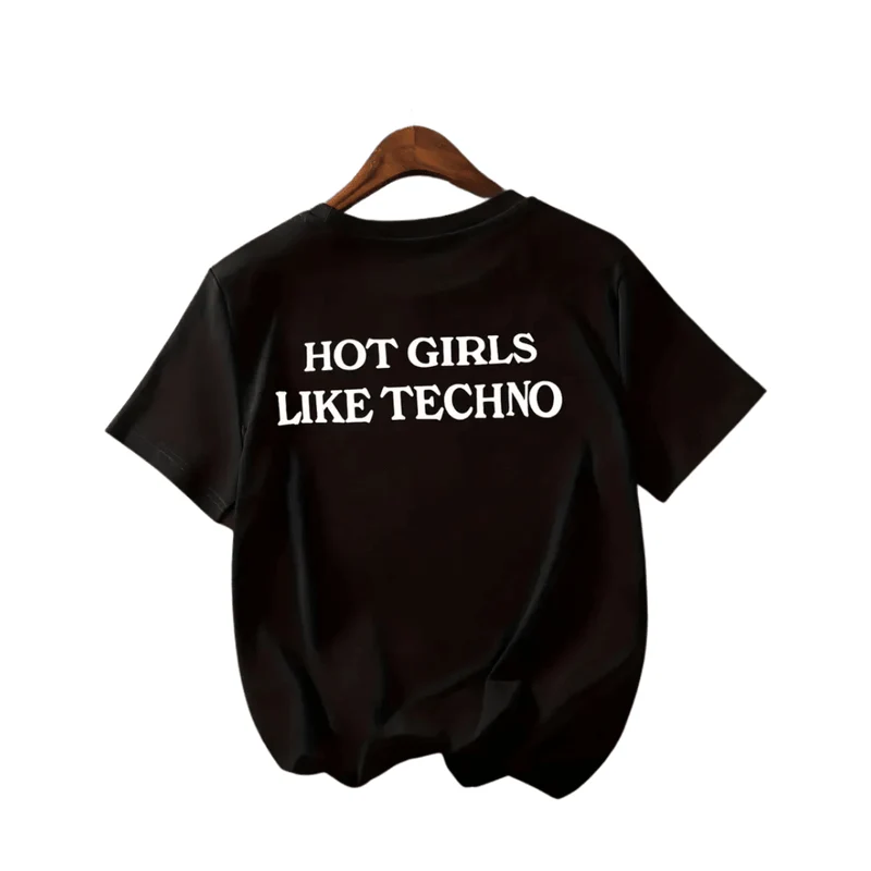 T-Shirt Hot Girls Like Techno
