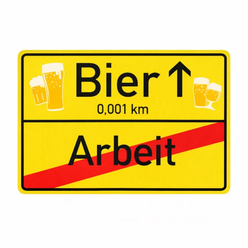 Schild Richtung Bier