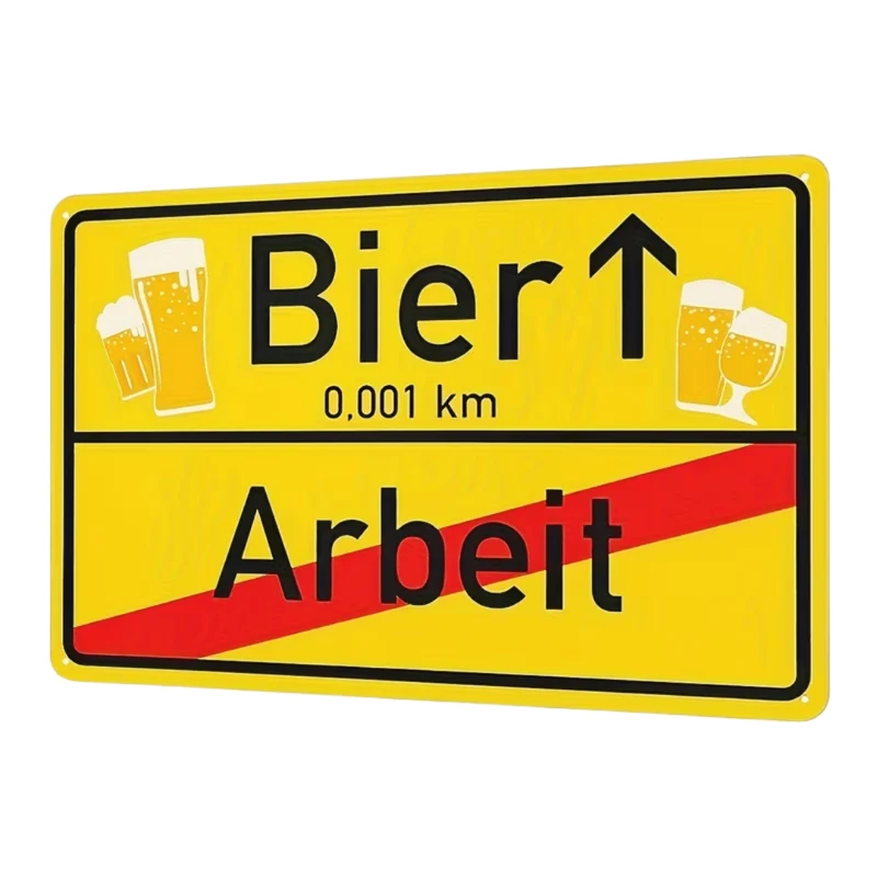 Schild Richtung Bier
