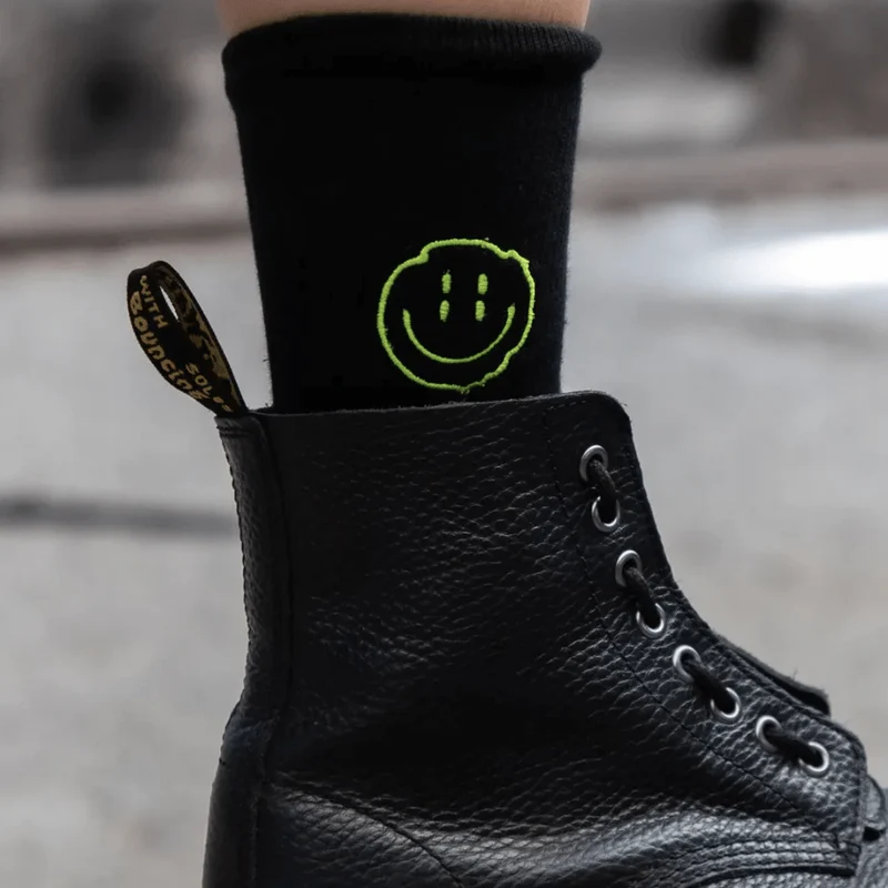 Distorted Smile Neon Socken