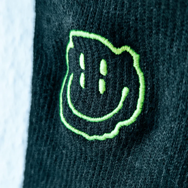 Distorted Smile Neon Socken