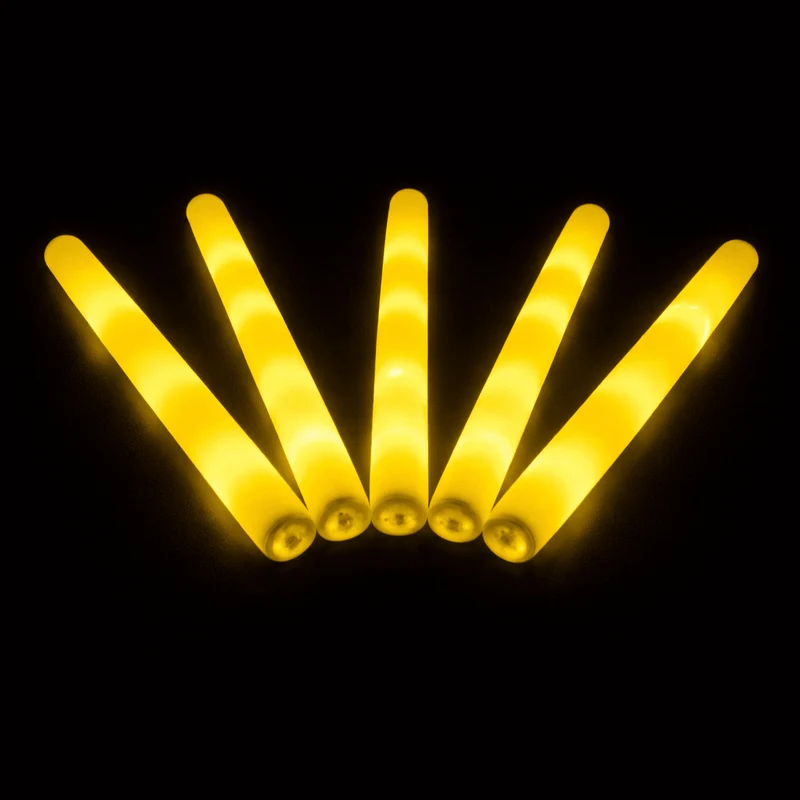 LED Foam Stick, Leuchtstab Gelb