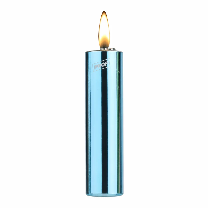 Rundes Metallfeuerzeug Hellblau